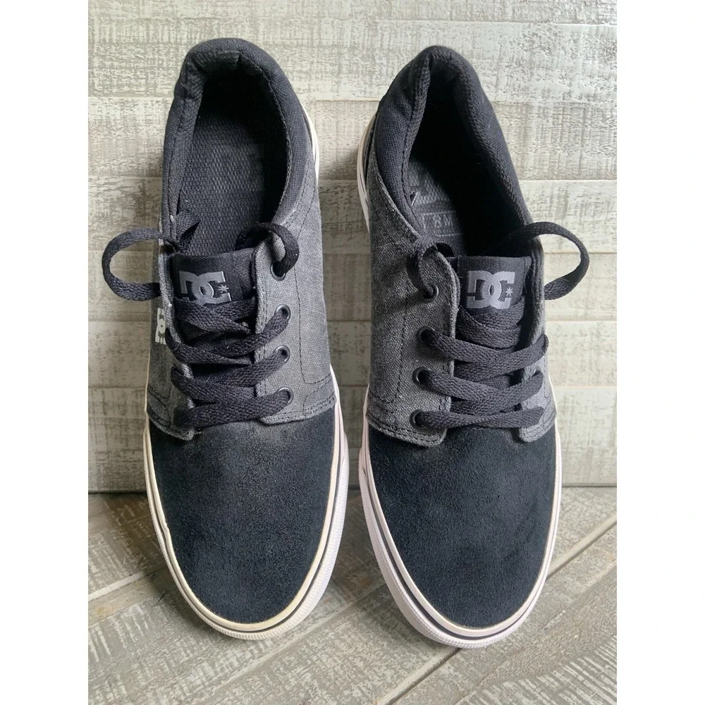 DC Shoes Trase TX Skate Shoe Black Gray ADYS300259 Men's Size‎ 8 Skateboarding